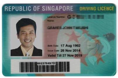 Laillinen ajolupa Singaporessa