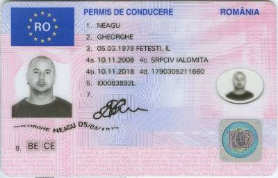 Osta Rekisteröity Romanian ajokortti verkossa, Online todennettavissa oleva kuljettaja's lisenssin hinta n Euroopassa